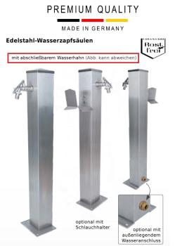 Zapfsäule quadratisch aus Edelstahl *made in Germany*